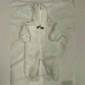 Carter’s Sherpa Bear Suit Infant Size 3 Months White